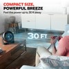 10" Black Turbo Force Power Table Fan, 30ft Air Circulation, 3 Speed, 90° Pivot gallery