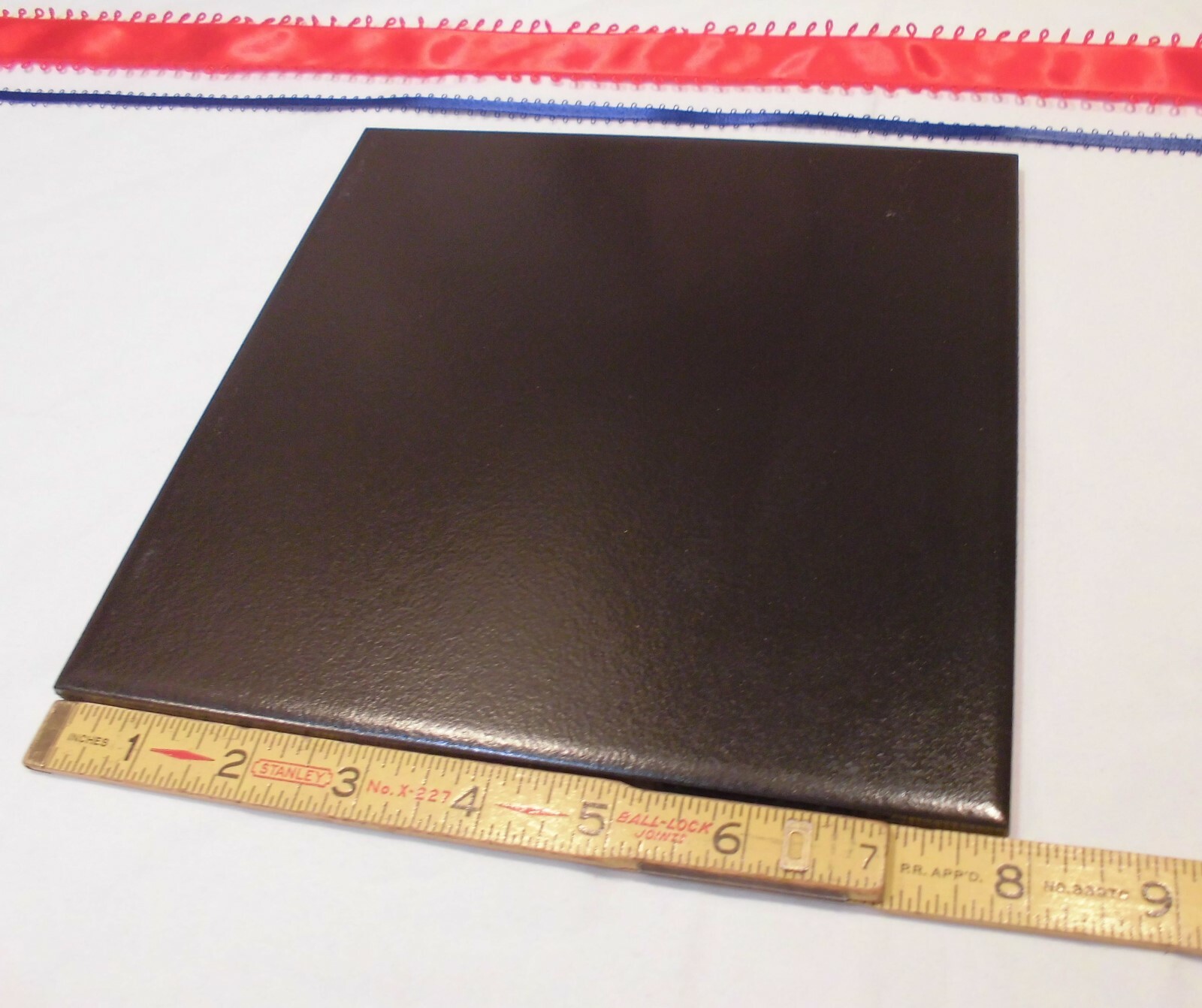 1 pc. 8" *Rich Black* Ceramic / Porcelain Floor Tile, actual size 7-7/8" New gallery