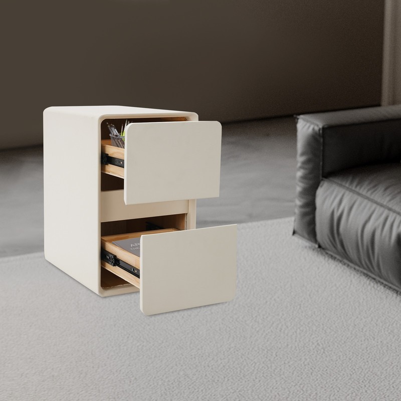 Bedside Table Storage Cabinet for the Bedroom Side Table with 2-drawers gallery