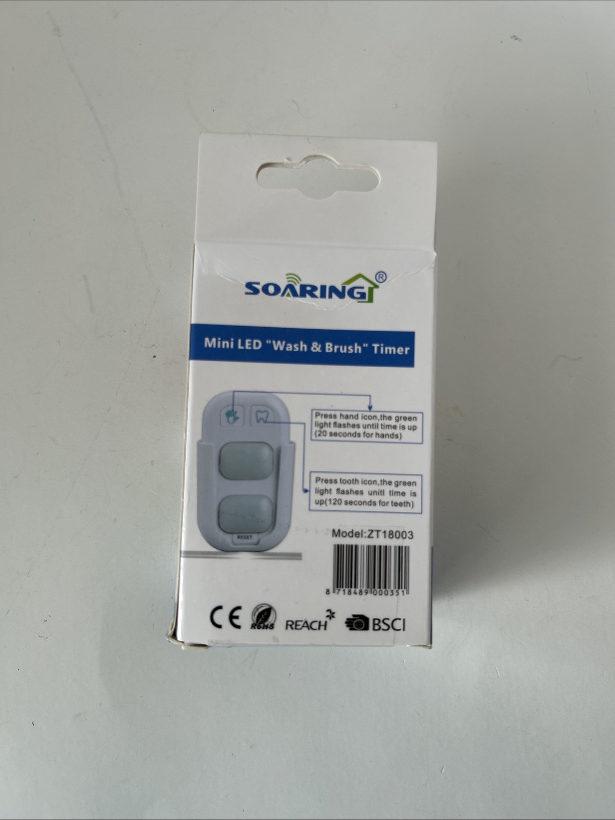 SOARING Wireless Battery Powered Timer for Kids - 2 Min Brush, 20 Sec Hand Wash gallery