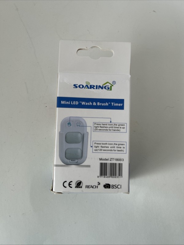 SOARING Wireless Battery Powered Timer for Kids - 2 Min Brush, 20 Sec Hand Wash gallery