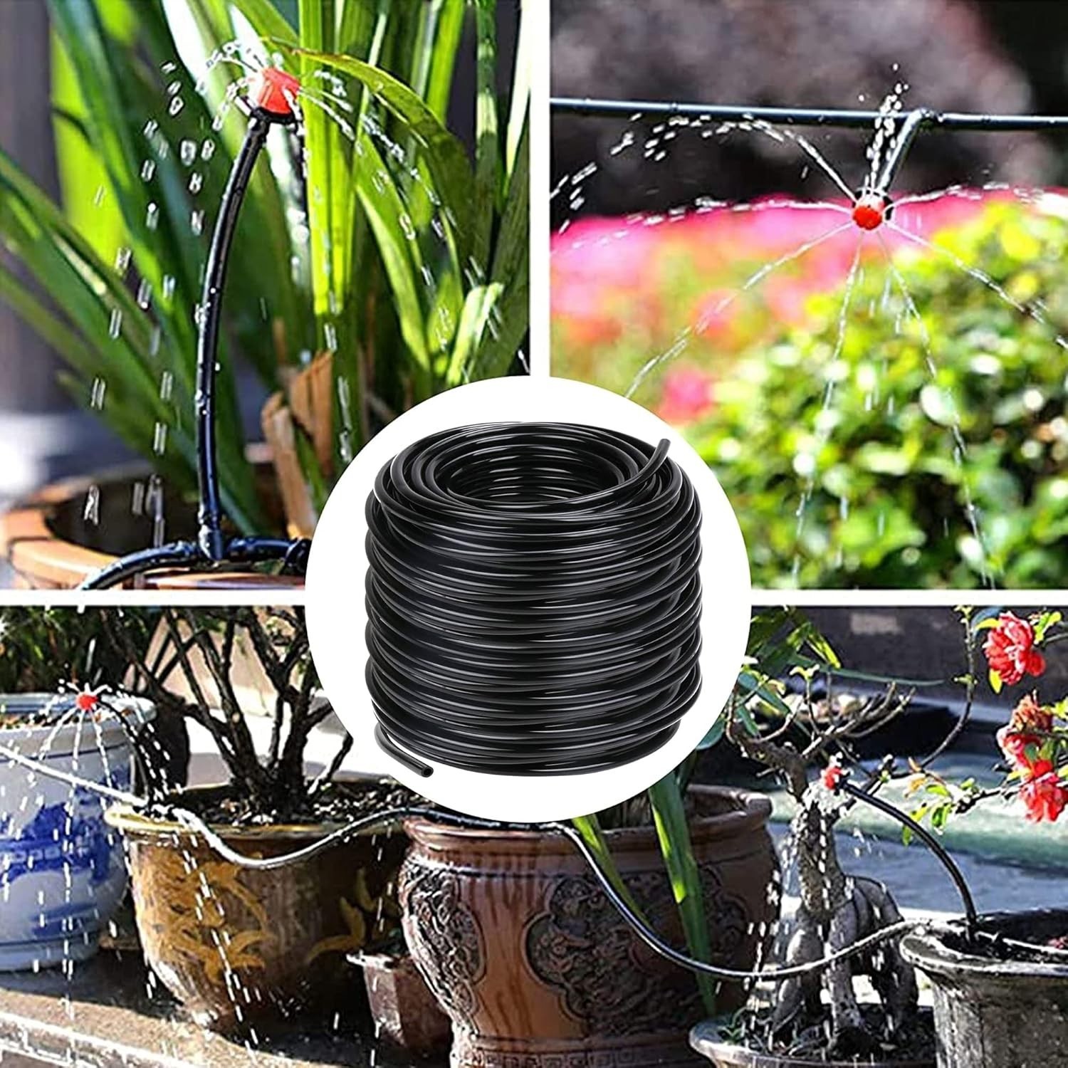 Distribution Tubing 200 ft Irrigation Drip Hose, 1/4 Inch Drip Line gallery