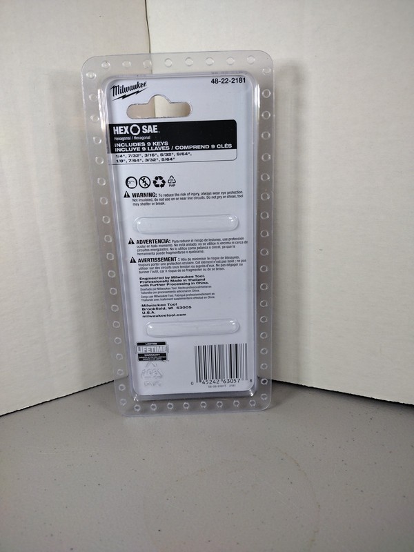 Milwaukee Easiest Key Access 9 Hex Keys MODEL#48-22-2181 Brand New Sealed gallery