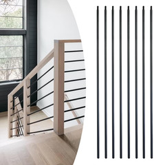 20 Pack Balusters for Staircase Interior 44″ – 1/2″ Iron Square Metal Balusters