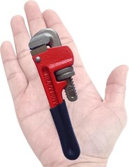 Small Pipe Wrench 6 Inch Straight Adjustable Mini Pipe Wrench Heavy Duty for….