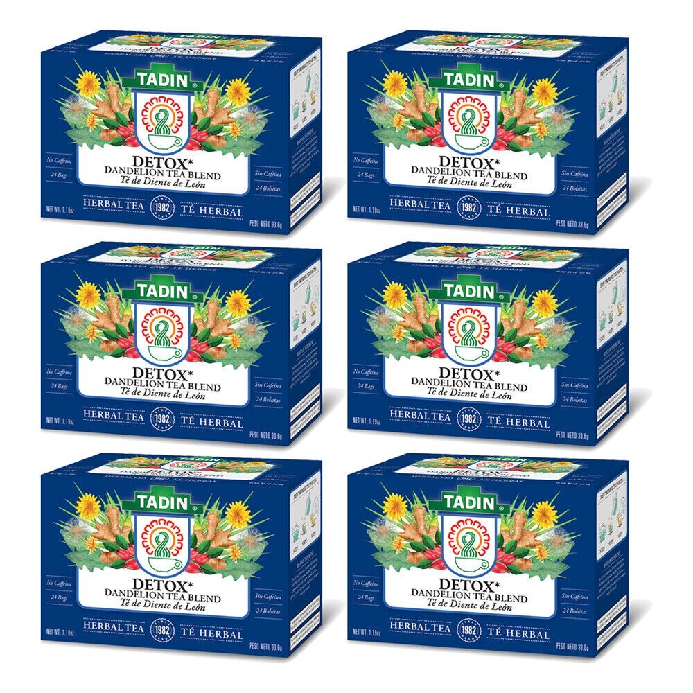 Tadin Dandelion Root Detox Tea Blend. Caffeine Free. 24 Bags. 1.19 oz. Pack of 6 gallery