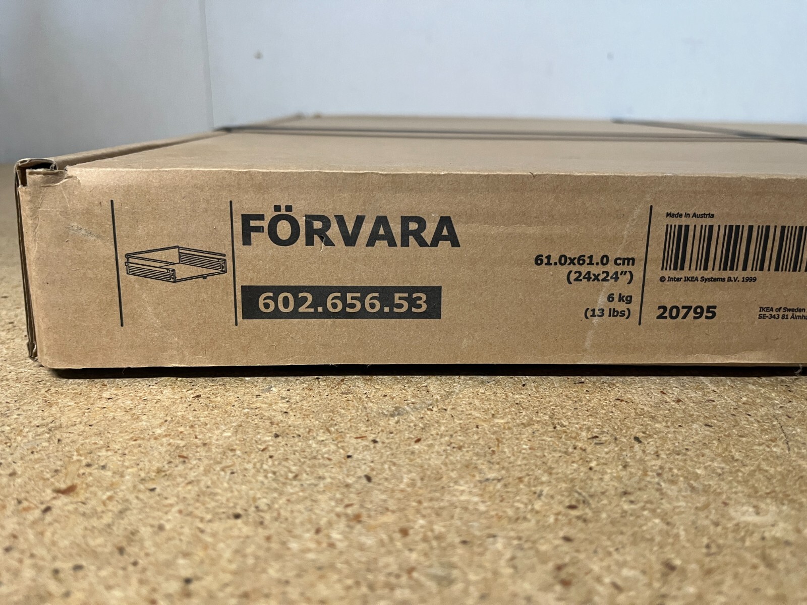 Ikea Forvara White W24×D24×H6" medium drawer 602.656.53 new 24X24" for Sektion gallery