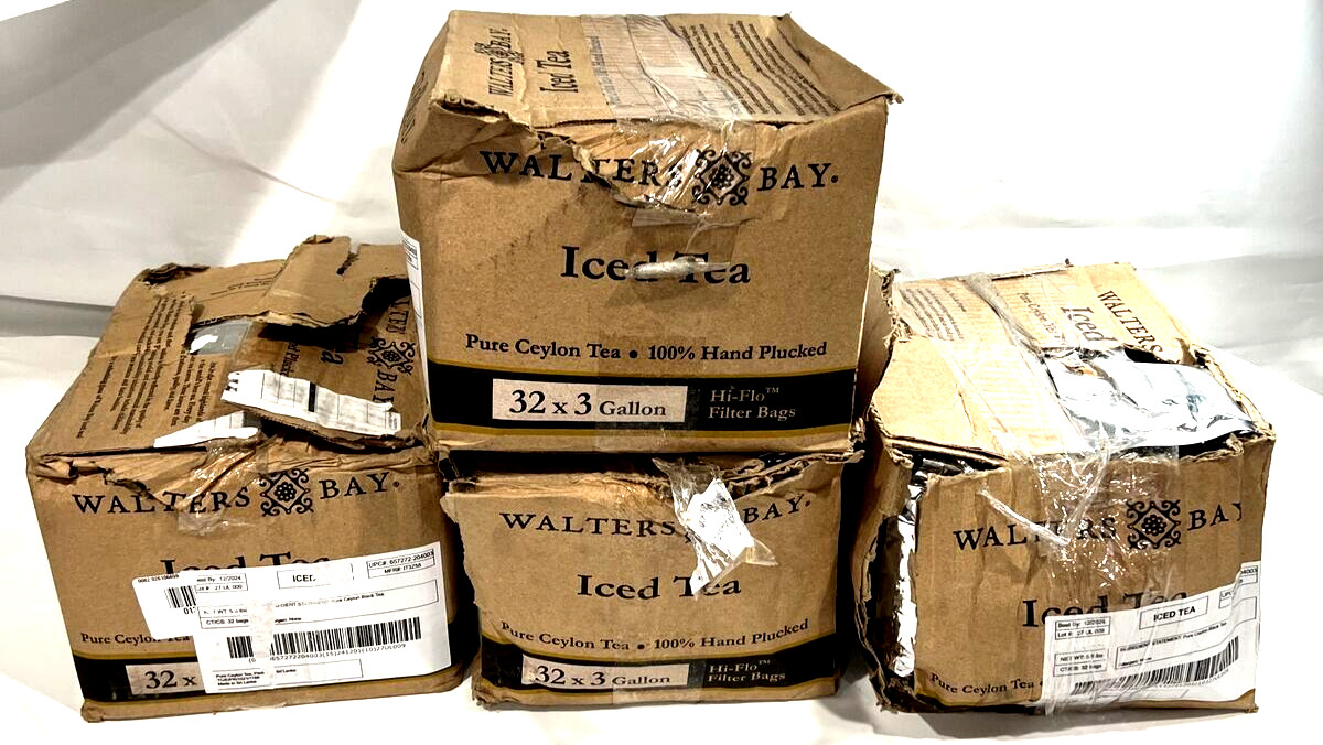 Walters Bay Iced Tea Pure Ceylon Black Tea 32x3 Gallon (4 Damaged Boxes) 12/2024 gallery