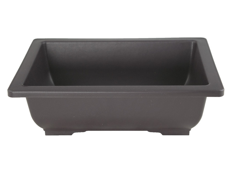 8 Rectangular Plastic Bonsai / Cactus & Succulent Pot 10"x 7.5"x 3" Dark Brown gallery