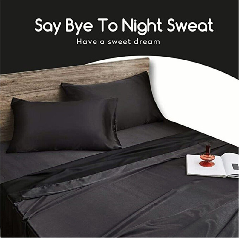 Pillowcase 2 Pack Silk Satin Comfortable Best for Hair Skin Pillow Case New gallery