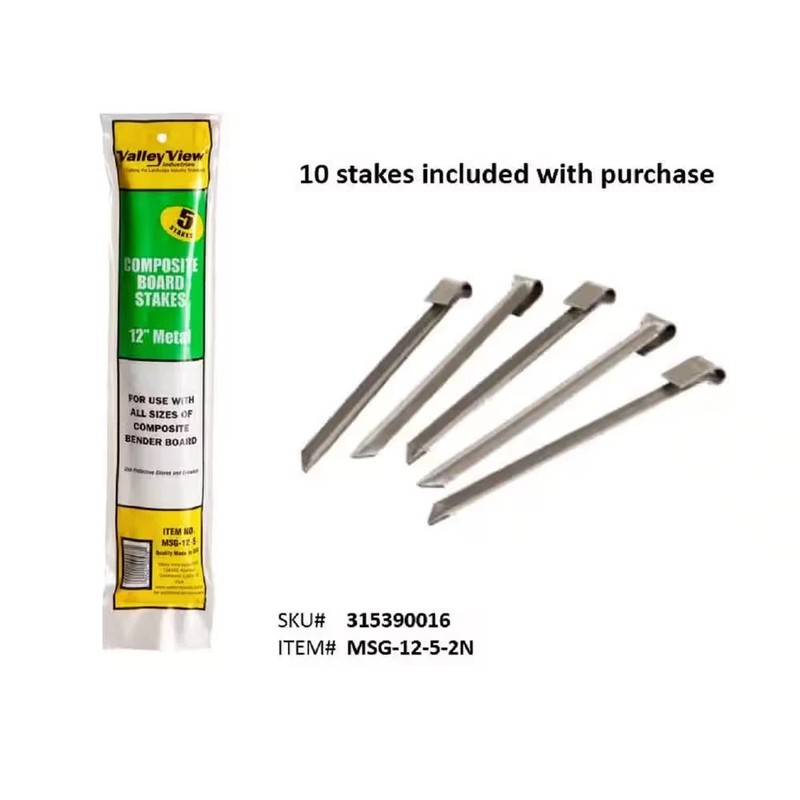 Composite Edging with Extra Anchor Stakes 20 Ft. X 3.5 In. Light Brown gallery
