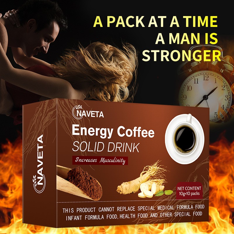 Men's Energy Coffee Instant Coffee Maca Ginseng Boost Focus Stamina 10 Sachets gallery