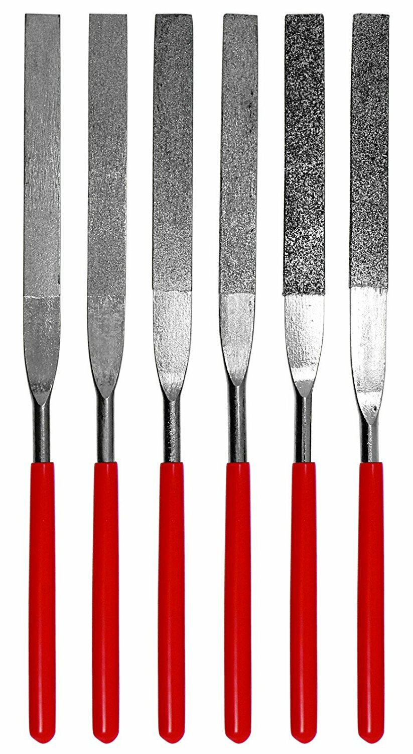6pc 7" Diamond Flat File Set 9mm x 180mm x 70mm 40-600 Grit Ceramics Tile Glass gallery