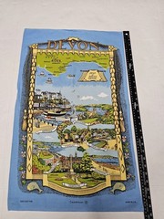 Devon Glorious Devon Tea Towel Patented Design Souvenir