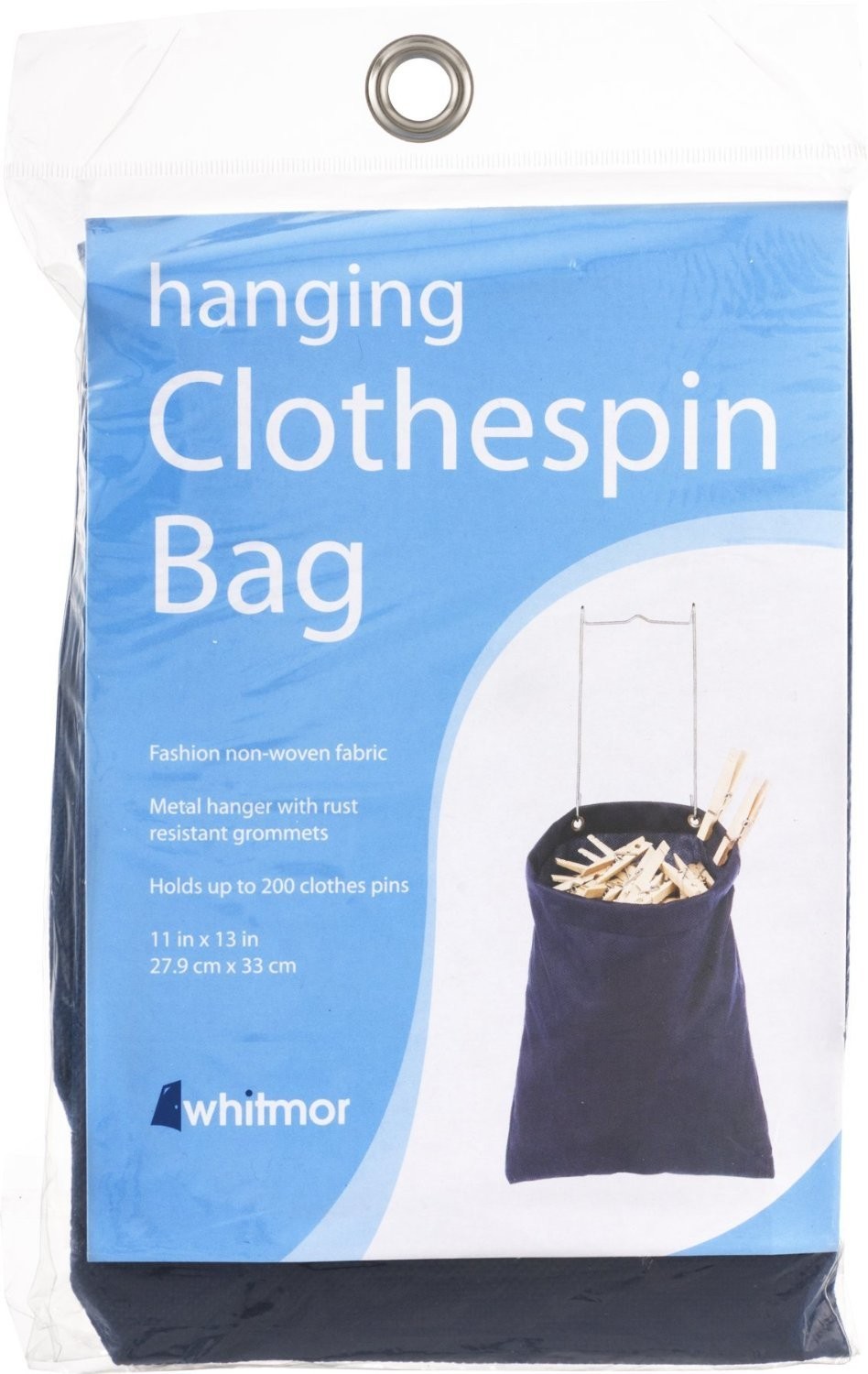 Whitmor Blue Polyester Clothes Pin Bag gallery