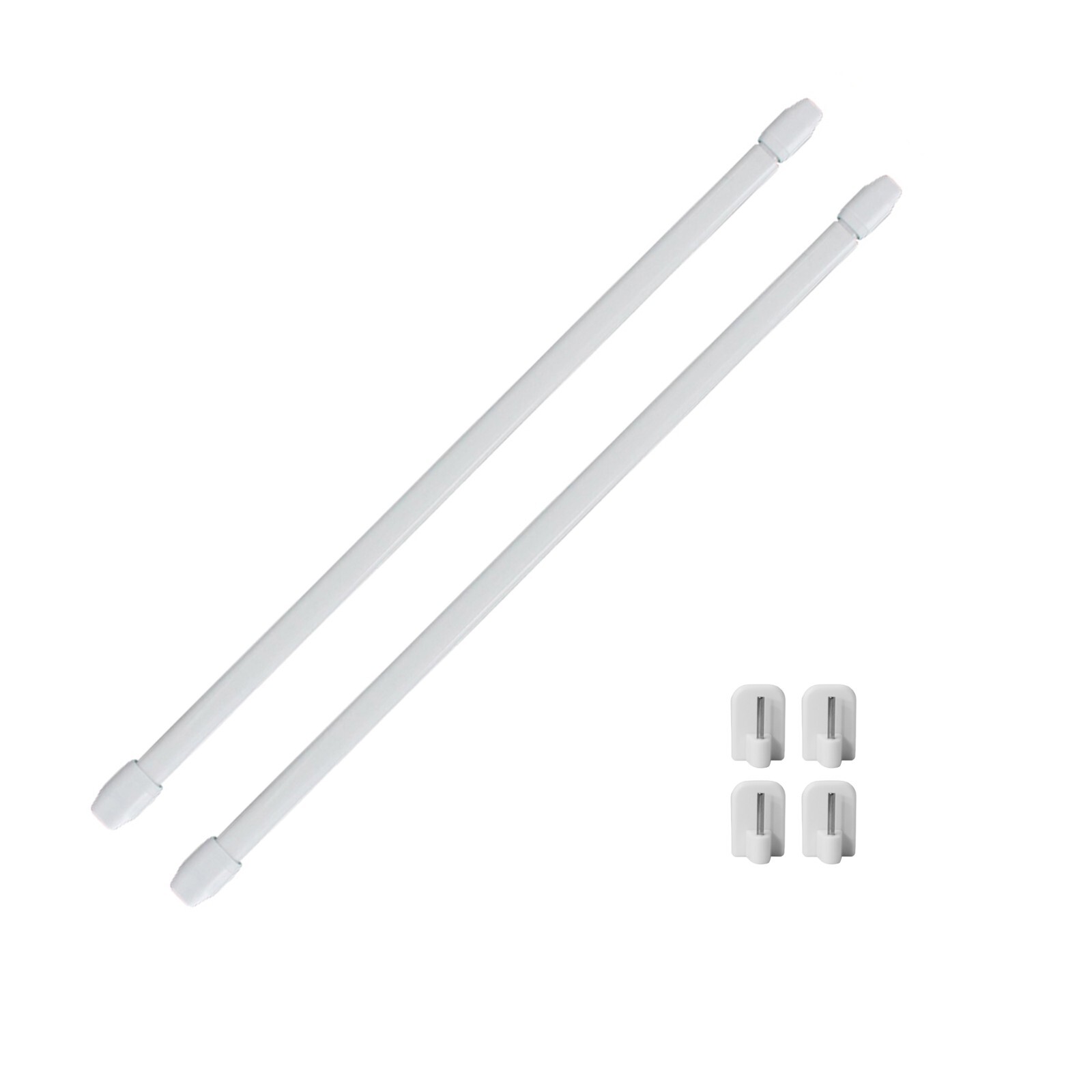 Bundle 2 Cafe Curtain Rods Adjustable and 4 Self Adhesive Hooks gallery