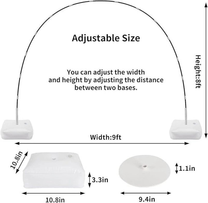 9FT Height10FT Width Balloon Arch Stand Set without AirPump gallery