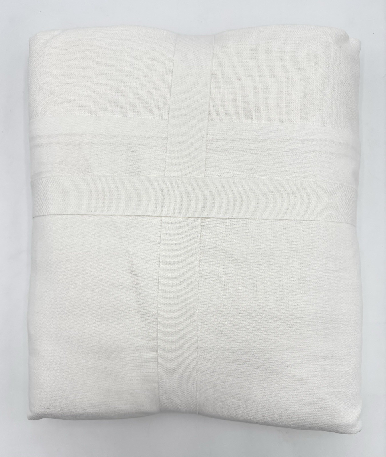 Pottery Barn Essential FULL Size Linen Cotton Blend Bed Skirt White 18” Drop NEW gallery
