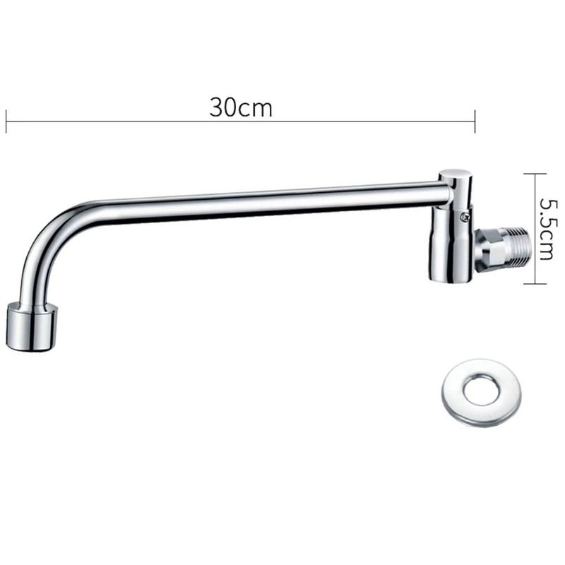 Single Cold Wall Mounted Tap with Swinging Spout for Home and Commercial Use gallery