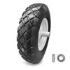 16" Flat Free Solid PU Tire and Wheel, 4.80/4.00-8 PU Airless Deep Grooves gallery