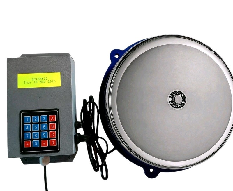 Industrial Shift Timer 10" Bell 72 Alarm Weekly 2 Buzzer Custom Message Clock gallery