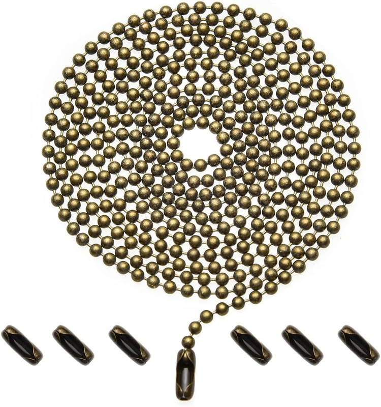 Ceiling Fan Pull Chain Extension Bronze 59 Inch Beaded Chain with 6 Connectors gallery