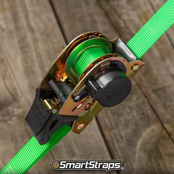 Retractable Ratchet Tie down Straps 4 PK 1,500Lb Break Strength 500Lb Safe Work gallery