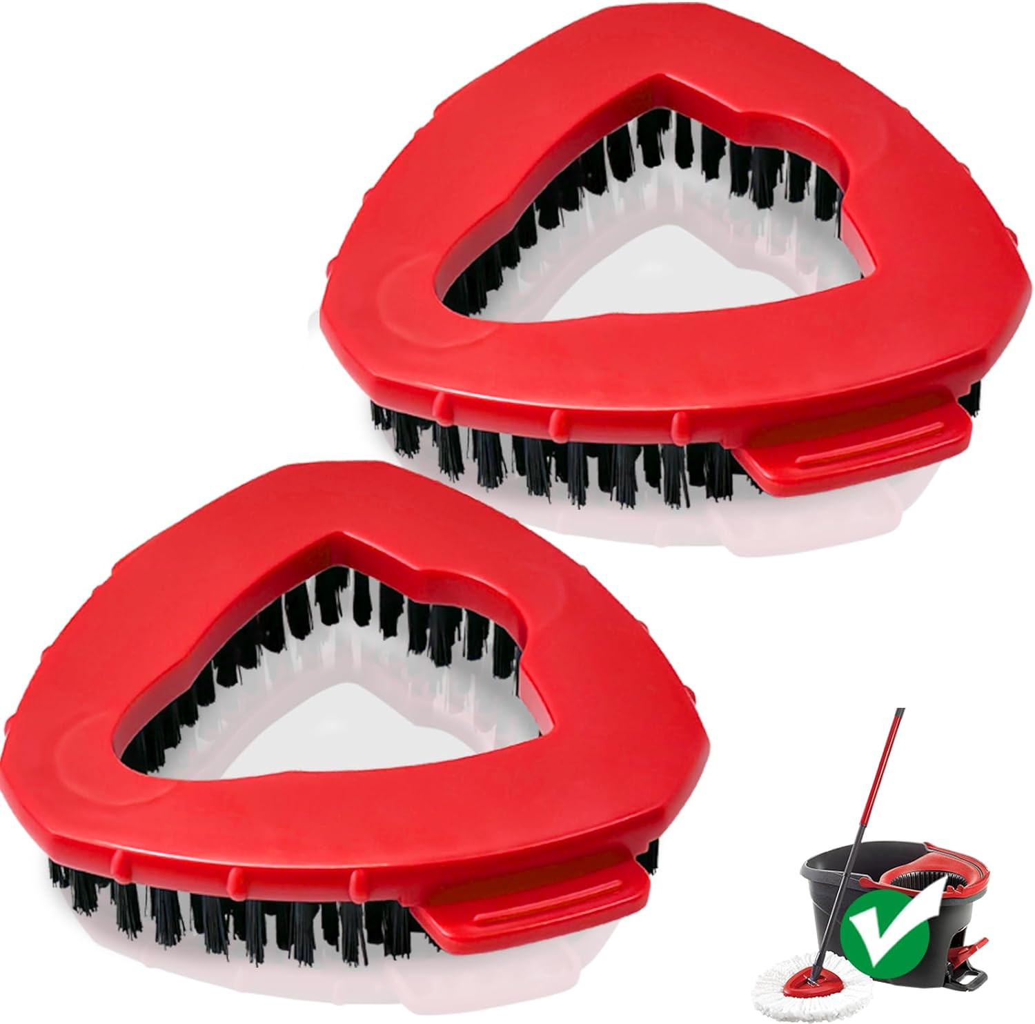 Scrub Brush, 2 Pack Spin Mop Scrub Brush Head Compatible for O Cedar Easywring gallery