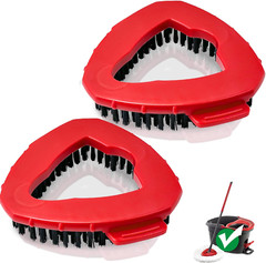 Scrub Brush, 2 Pack Spin Mop Scrub Brush Head Compatible for O Cedar Easywring