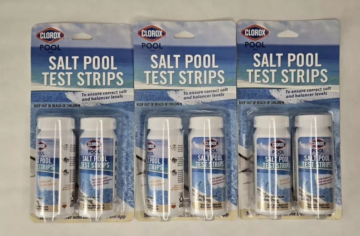 3x Clorox Salt Pool Test Strips for Testing Salt PPM Balancer Chlorine Levels gallery
