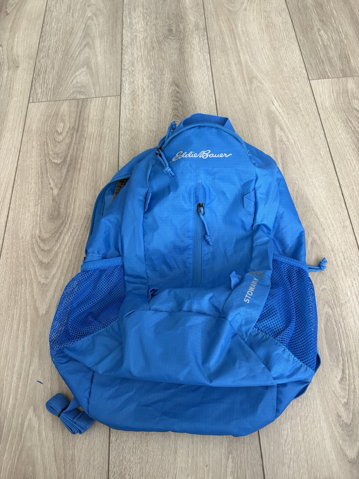 Eddie Bauer Stowaway 20L Daypack Backpack Blue Ripstop Water Resistant