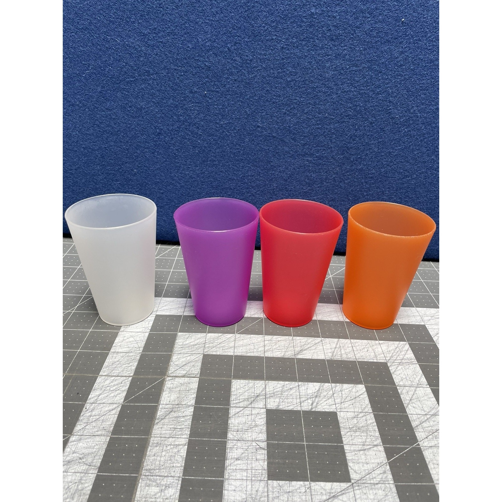 HD Designs Outdoors White Red Purple Orange Tumbler Cup Set Of 4 8 Ounces gallery