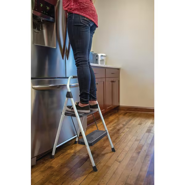 2-Step Compact Steel Step Stool, 225 Lbs. Load Capacity Type II Duty Rating (8Ft gallery