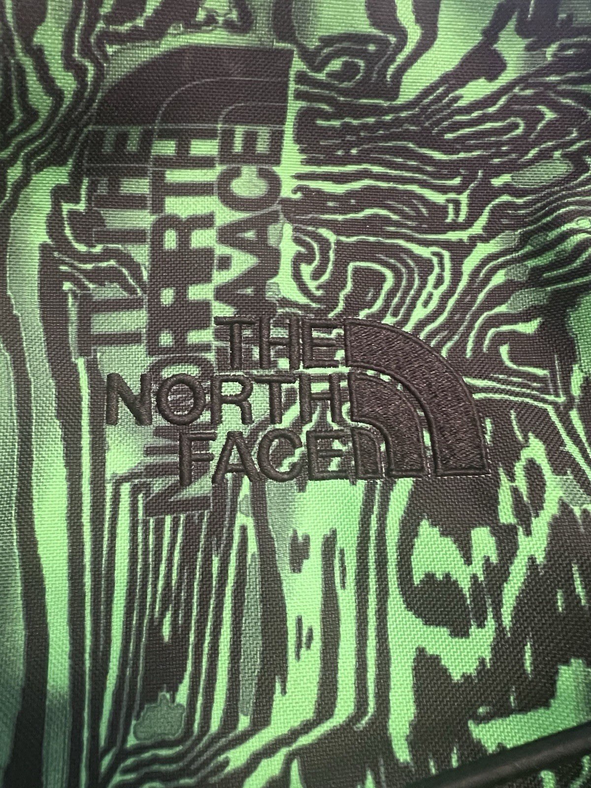 North Face Green Black Backpack 2