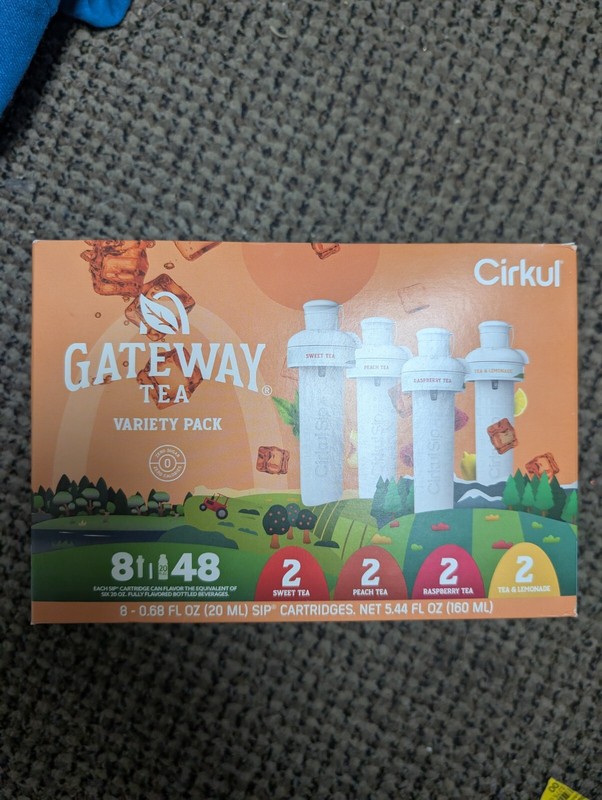 (8) Pack Cirkul Gateway Tea Flavored Water Cartridge Variety Pack- Expires 5/26 gallery