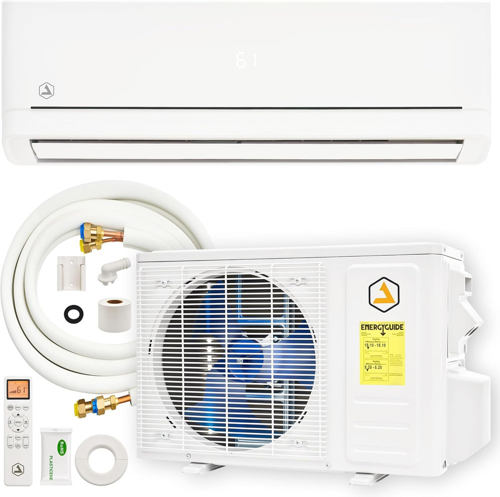 YUMPIE Easy DIY 12,000 BTU Mini Split AC & Heat Pump, 220V 18 SEER2, Indoor Unit