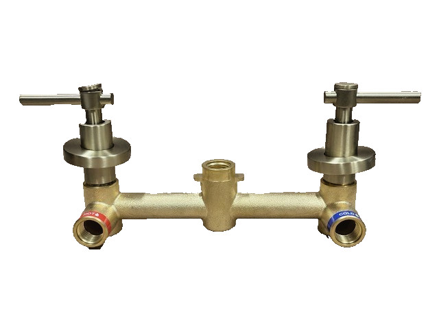Sumerain Faucet S2134BGI Contemporary Double Handle Wall Mount, Roman Tub, Gold gallery