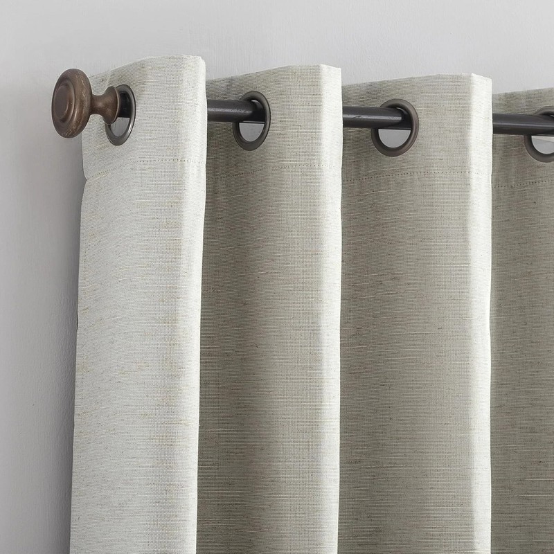 Archaeo Light Filtering Textured Curtain Panel White 50 X 96 - New gallery