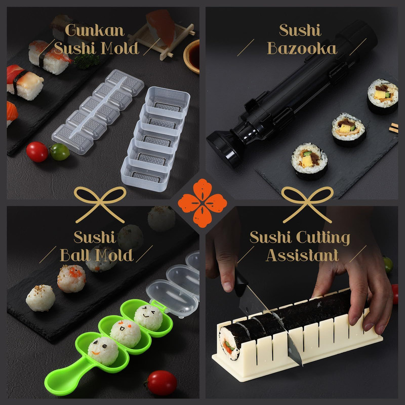 Sushi Making Kit, 27 in 1 Premium Maker, Large size, Beige gallery