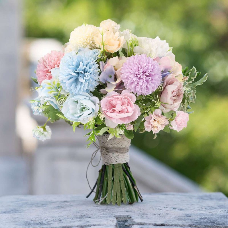 4pcs Silk Peony Artificial Hydrangea Flower Bouquet Party Wedding Home Decor gallery