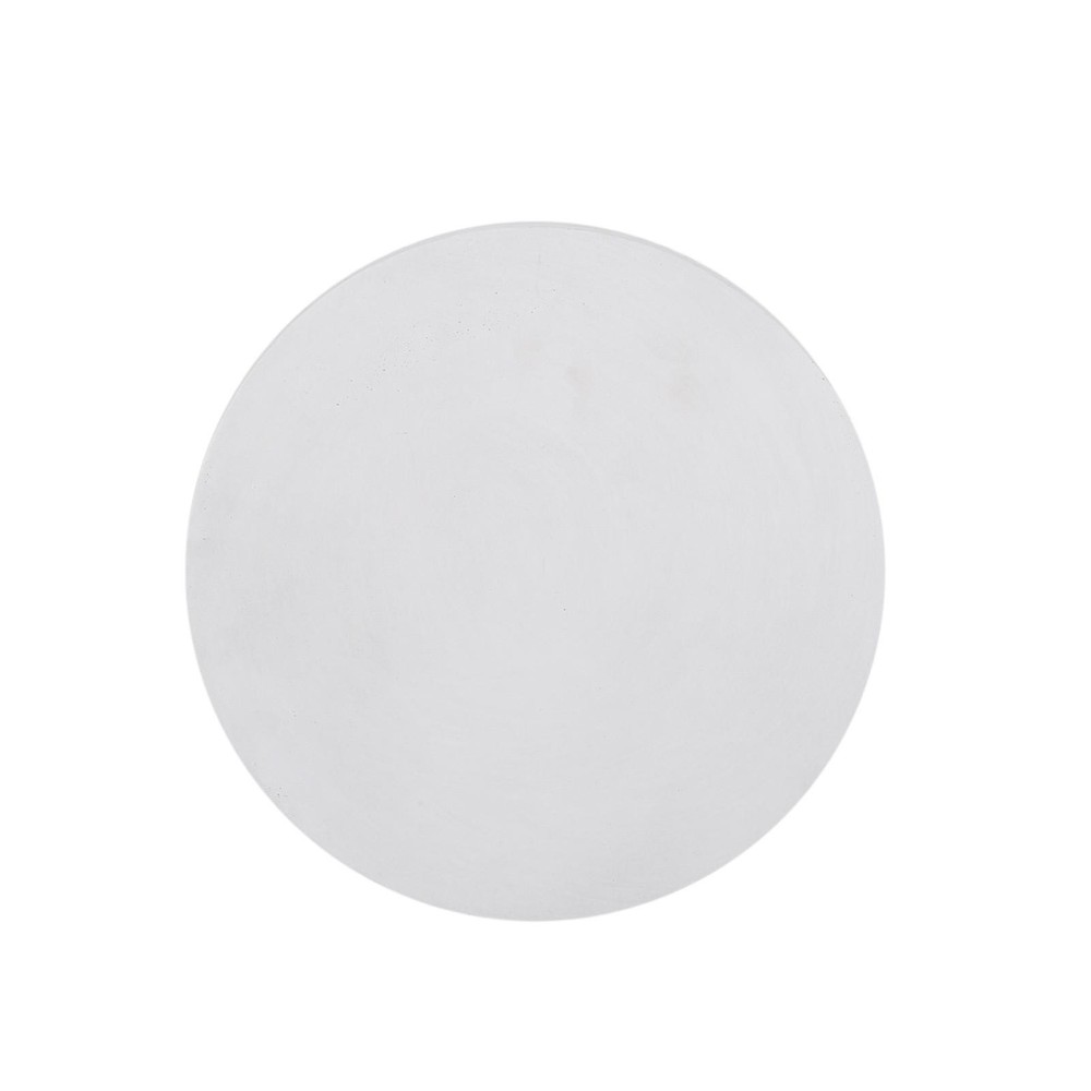 Minimalist Outdoor Side Table with Chic Fluted Design, Lightweight Concrete, No