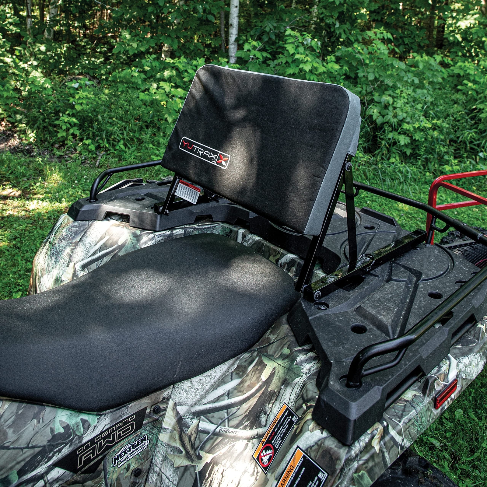 Universal Mount ATV Backrest, Heavy-Duty Steel Seat Frame, Adjustable Seat Ba... gallery