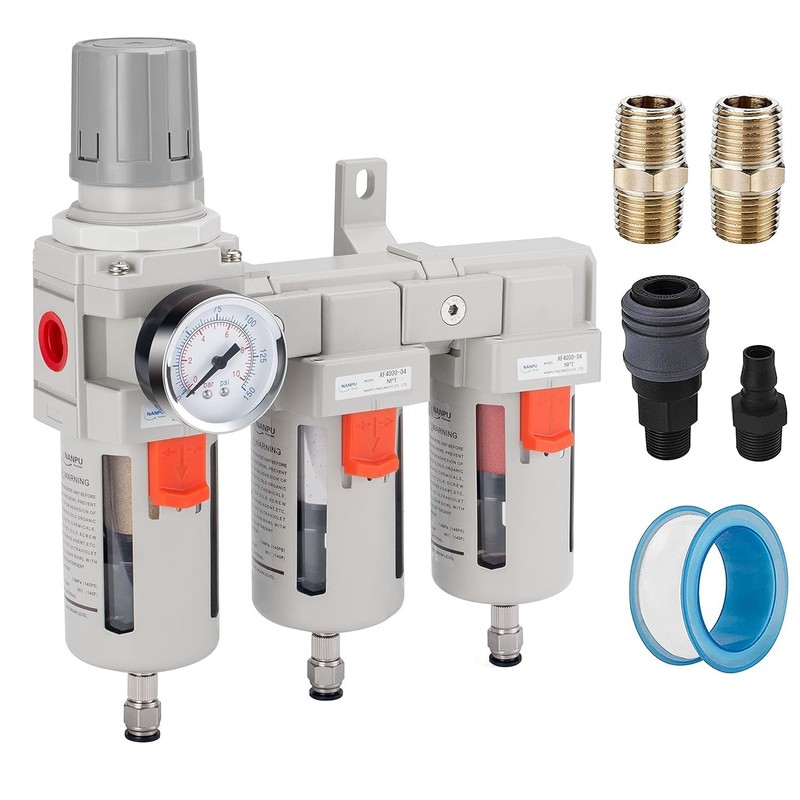 Three Stage Air Drying System - 5 Micron Particulate Filter, 0.5＆0.01 Micron ... gallery