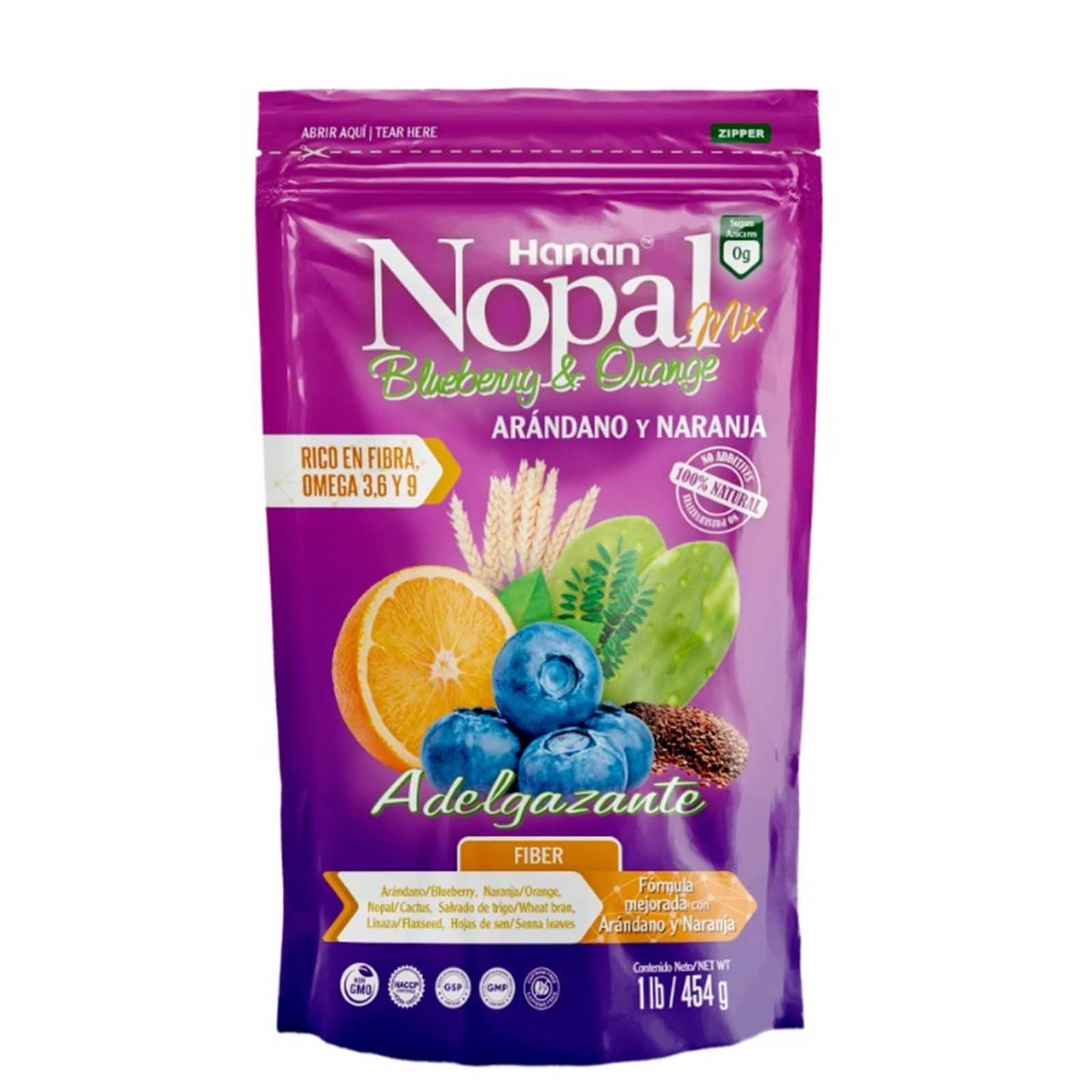NOPAL MIX Arandano con Naranja - Blueberry with Orange Mix Bag x 454 g gallery