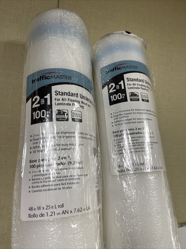 2 Pack TrafficMaster Underlayment Polyethylene Foam Moisture Barrier 100 sq. ft gallery