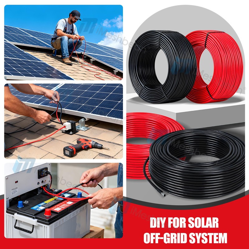 10AWG Solar Panel Extension Cable 6mm² Solar Cable Flexible PV Wire Connectors gallery