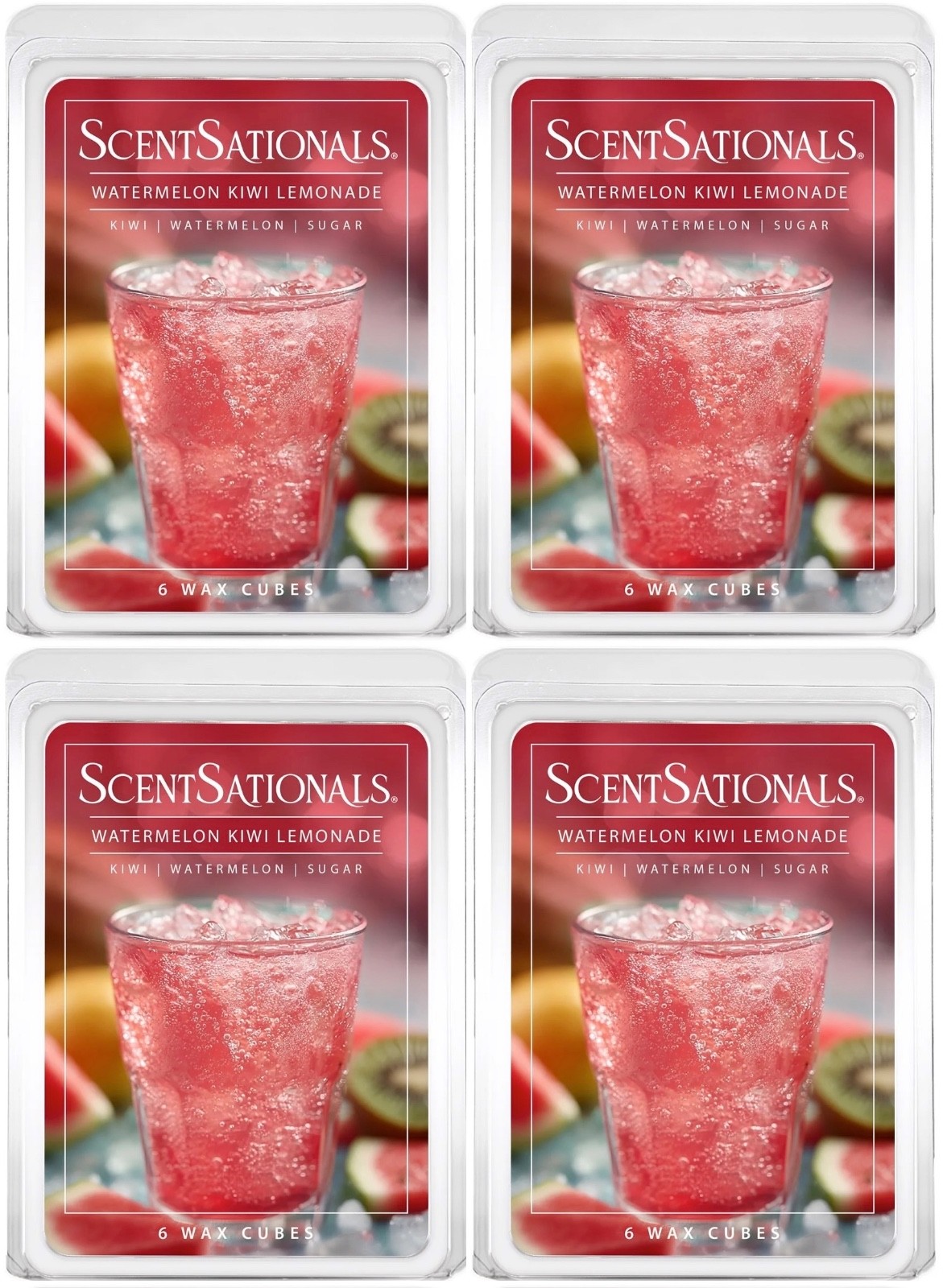 4 ScentSationals WATERMELON KIWI LEMONADE Highly Scented Wax Melts Cubes 2.5 oz gallery