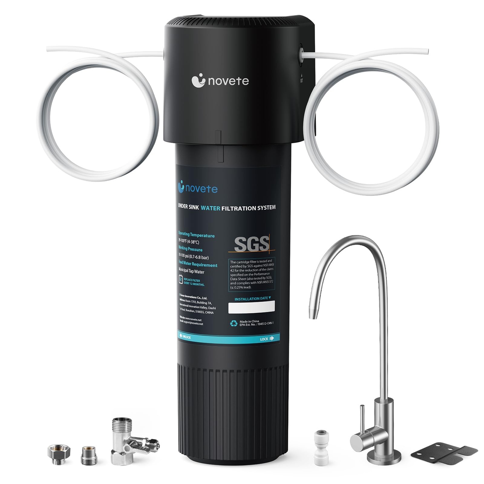 Under Sink Water Filter NSF 42/372 Reduces Chlorine PFAS 30000 Gal gallery