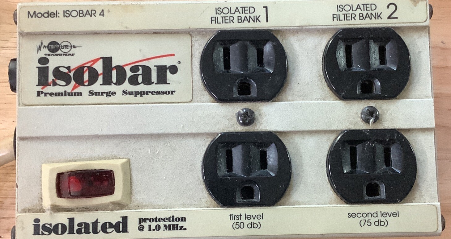 TRIPP LITE ISOBAR4 Surge, Suppressor 4-Outlet, 2 Isolated Filter Banks,50db 75db gallery