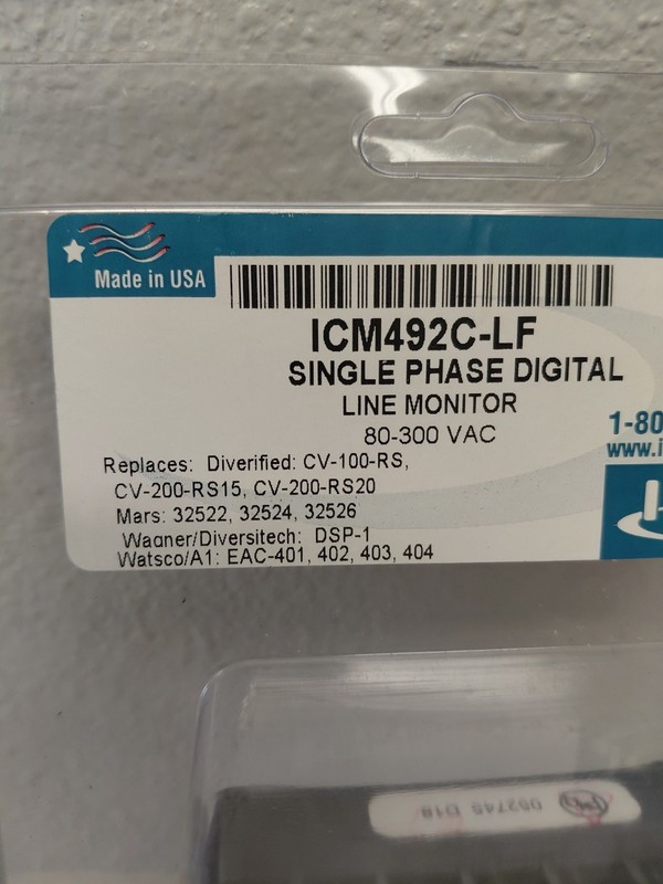 ICM Controls ICM492C-LF Digital Single-Phase Line Voltage Monitor Fully Programm gallery